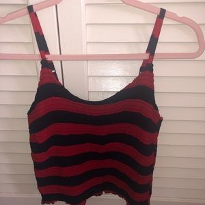 Hollister stripped crop top